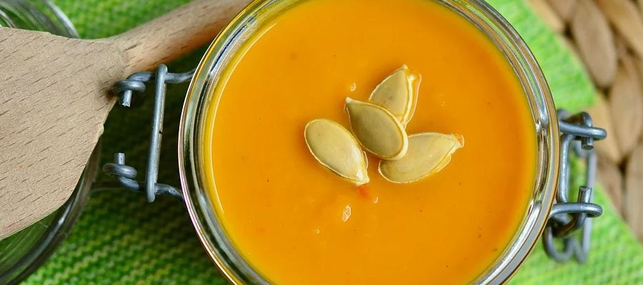 Potage de courge parfumé à l’orange et au fromage frais. de Belgourmet.eu